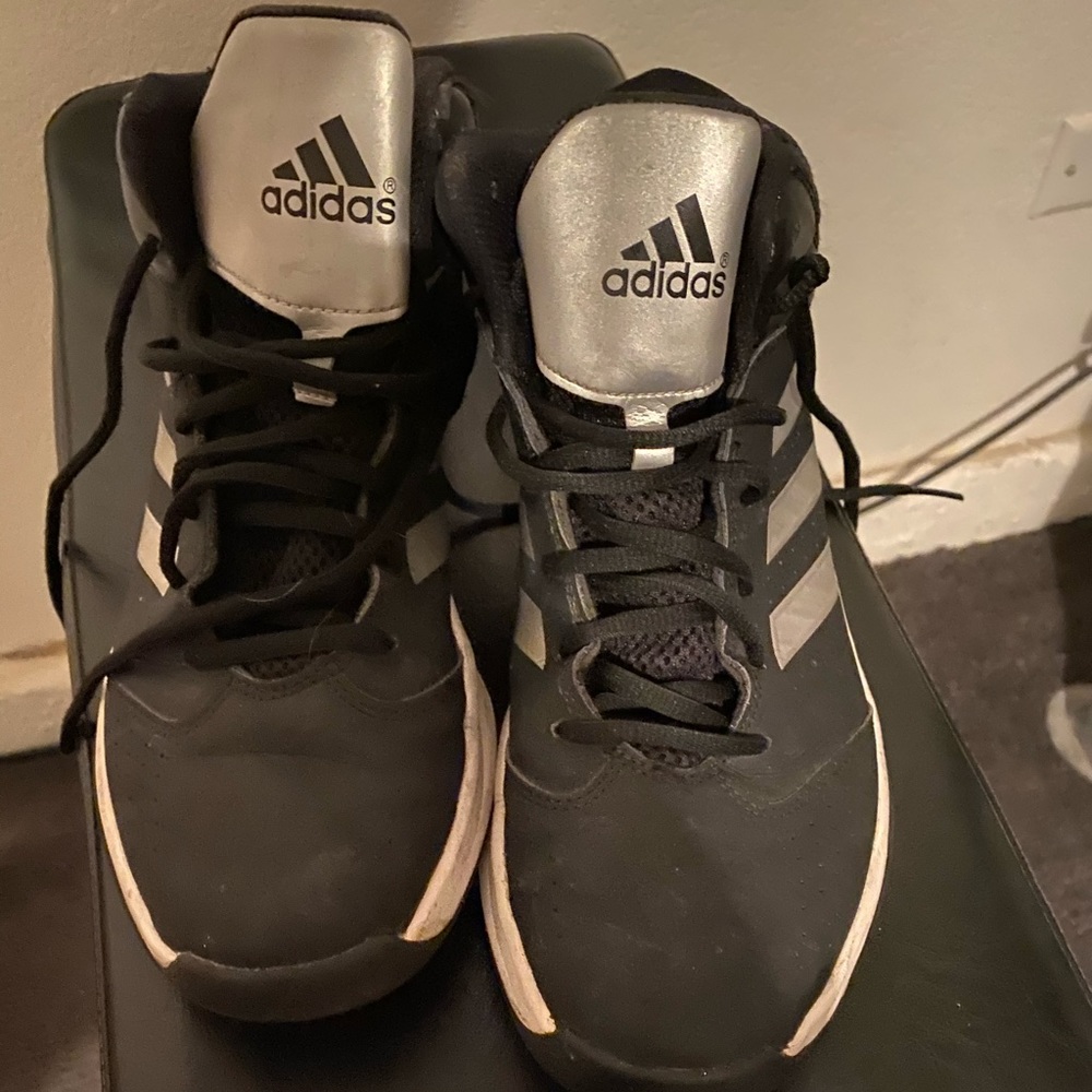Black/grey Adidas high tops